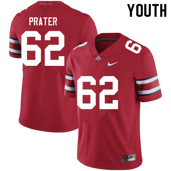 Youth #62 Bryce Prater Ohio State Buckeyes College Football Jerseys Sale-Red
